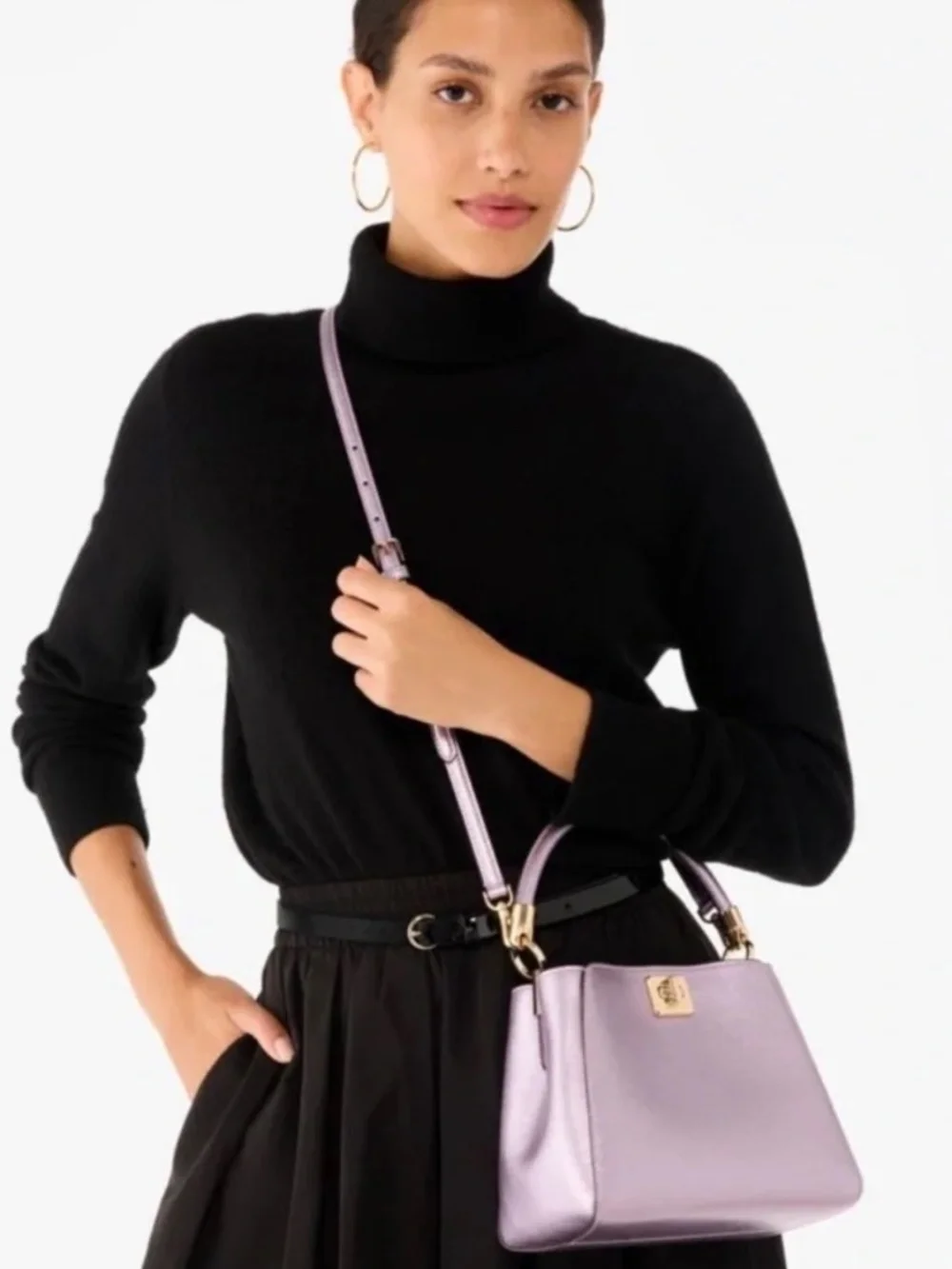 Kate Spade Phoebe Metallic Purple Bag